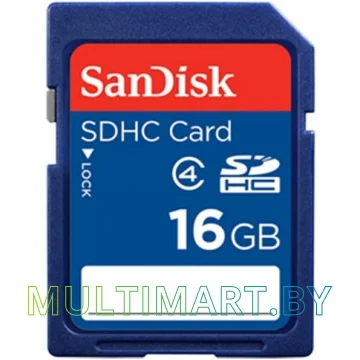 Карта памяти SanDisk SDHC (Class 4) 16GB (SDSDB-016G-B35)